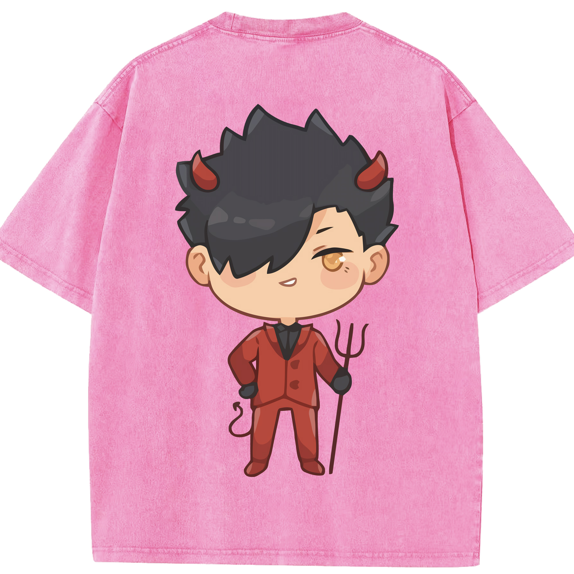 （画像用） ハイキュー!! Haikyu!! 綿100% ヴィンテージ風 半袖Tシャツ（背面プリント）